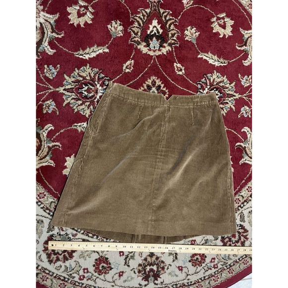 Women’s 1950’s/60’s Made in USA L.L Bean Brown Corduroy Mini Skirt Size 8 - Picture 7 of 8
